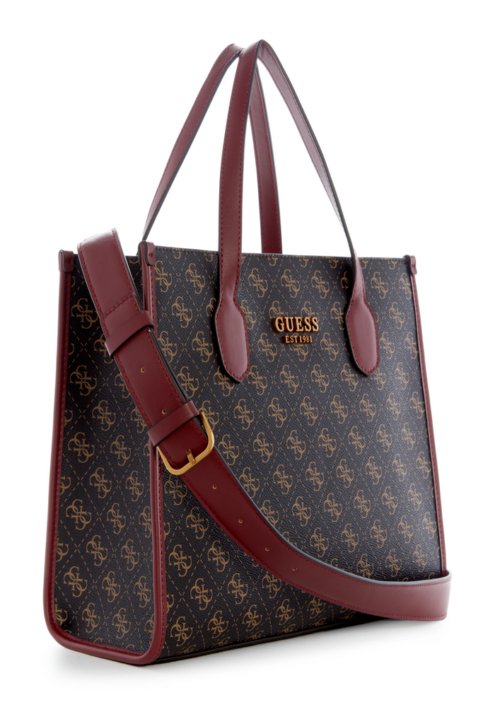 Cartera Silvana Small Tote Bgo Café Guess-2