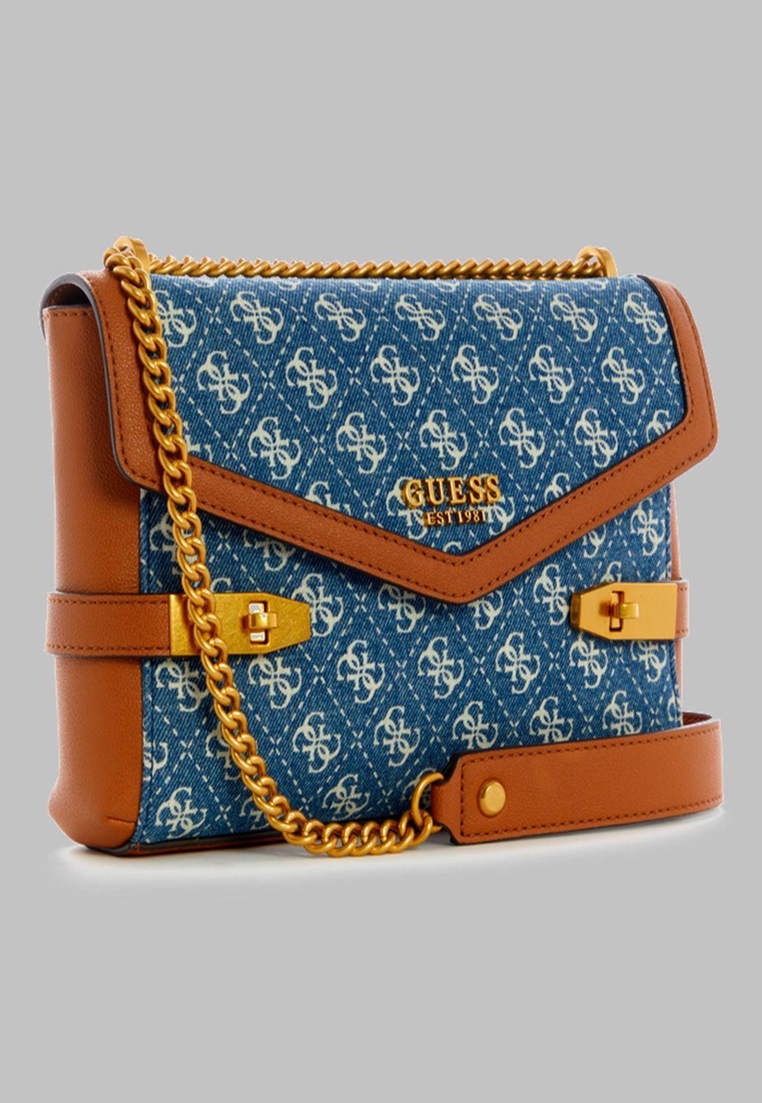 Cartera Guess Zadie Logo Cnvrtble Xbody Flap Dmt Denim-0