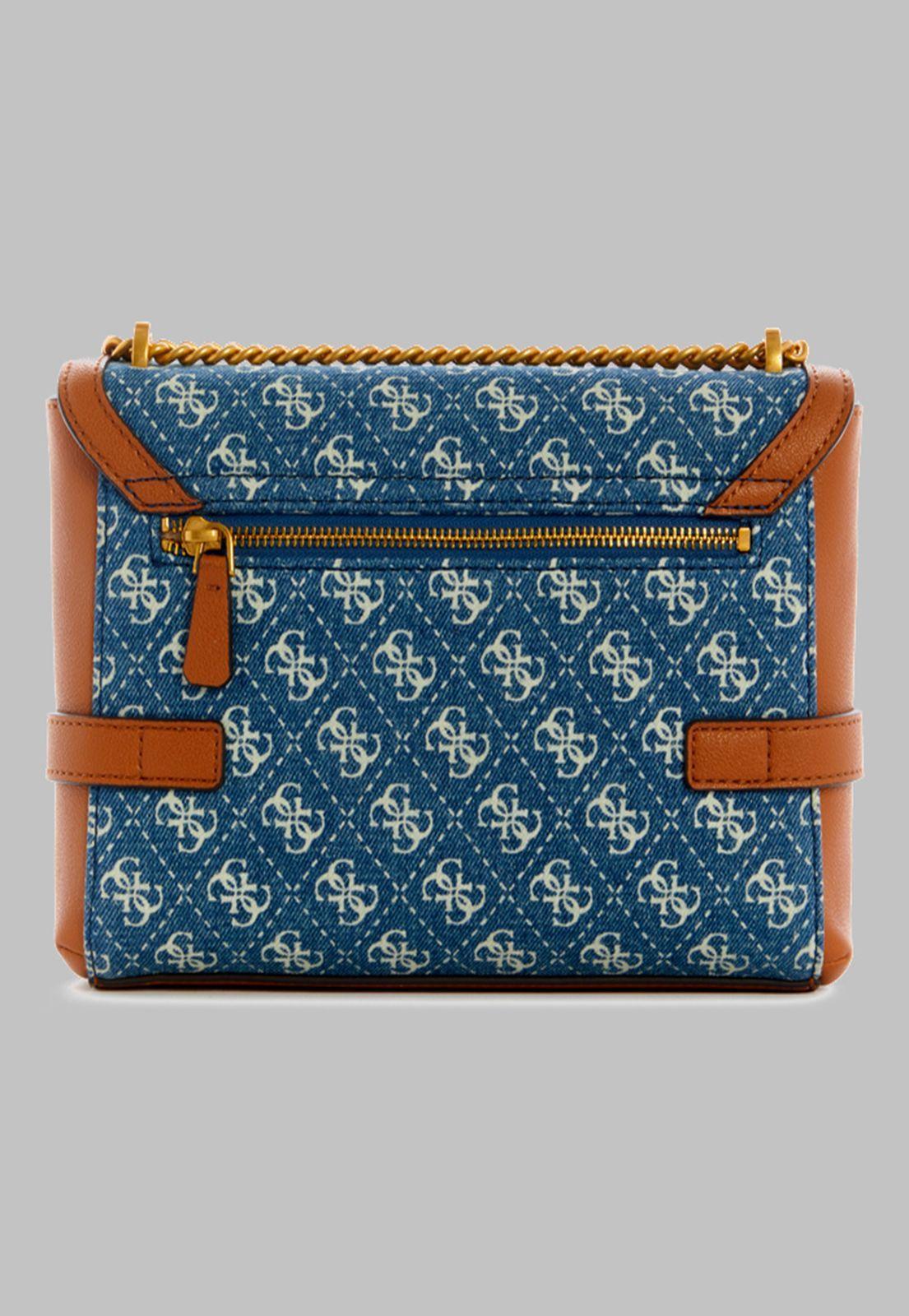 Cartera Guess Zadie Logo Cnvrtble Xbody Flap Dmt Denim-1