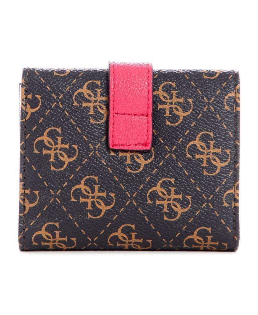 Billetera Guess Little Paris Slg Petite Trfld Bro Café Tu-1