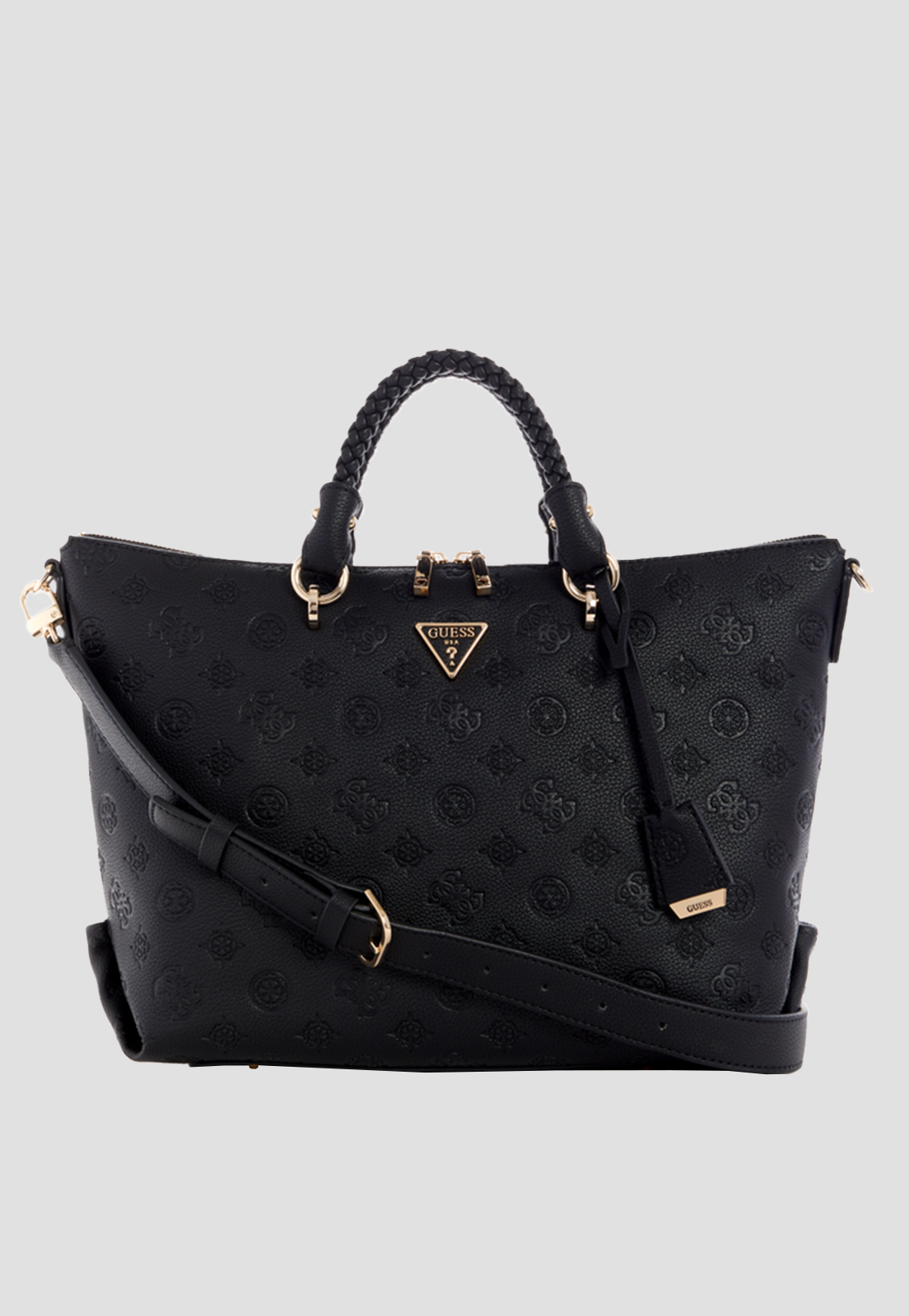 Cartera Helaina Soho Satchel Bla Negro Guess-0