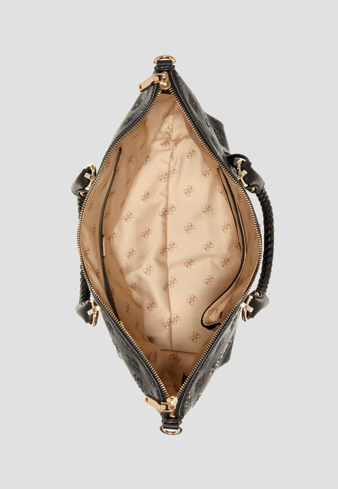 Cartera Helaina Soho Satchel Bla Negro Guess-3