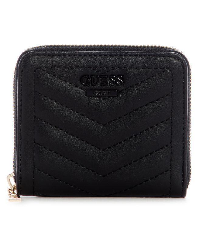 Billetera Guess Noelle Slg Small Zip Around Bla Negro Tu-0