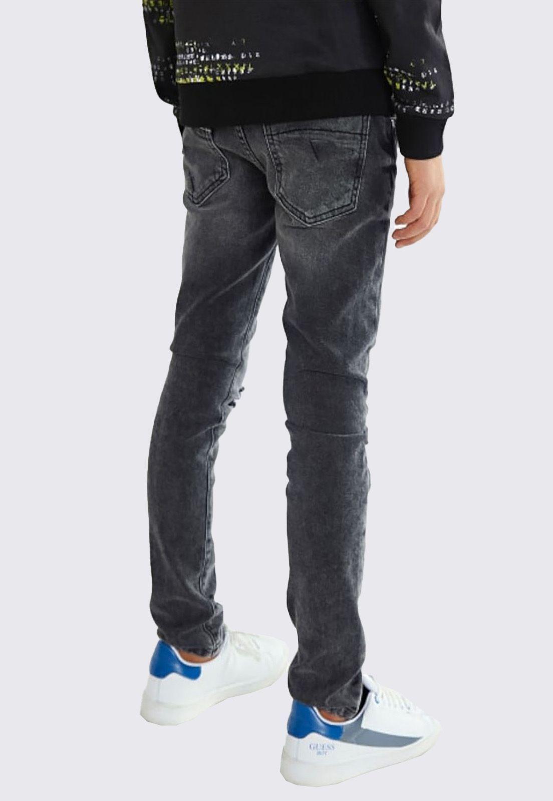 Jeans G Kids Black Denim Skinny Pants Cita Gris-1