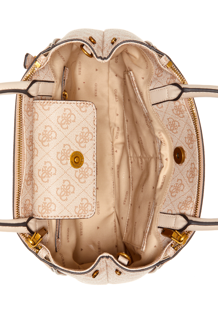 Cartera Izzy Status Satchel Stl Crema Guess-3