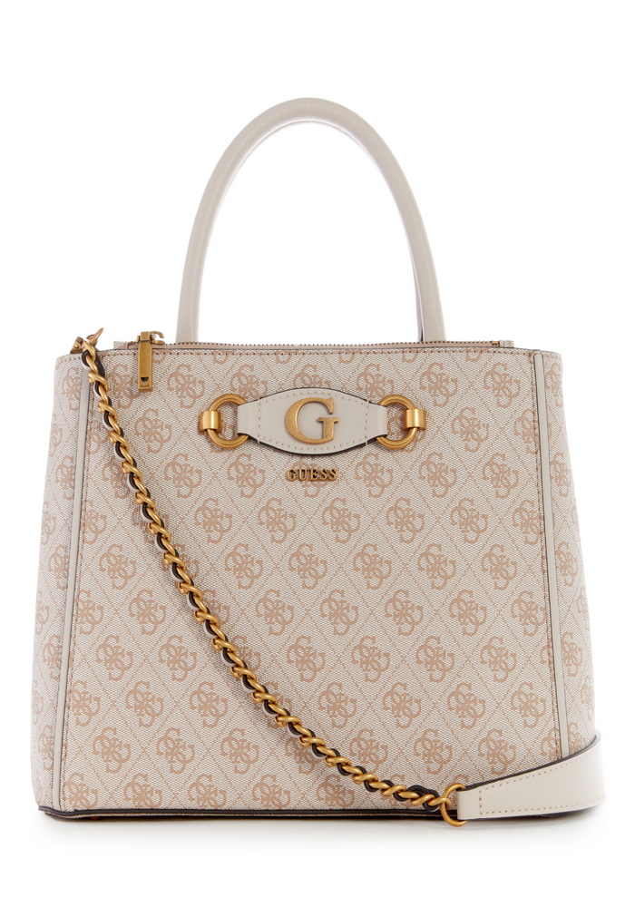 Cartera Izzy Status Satchel Stl Crema Guess-0