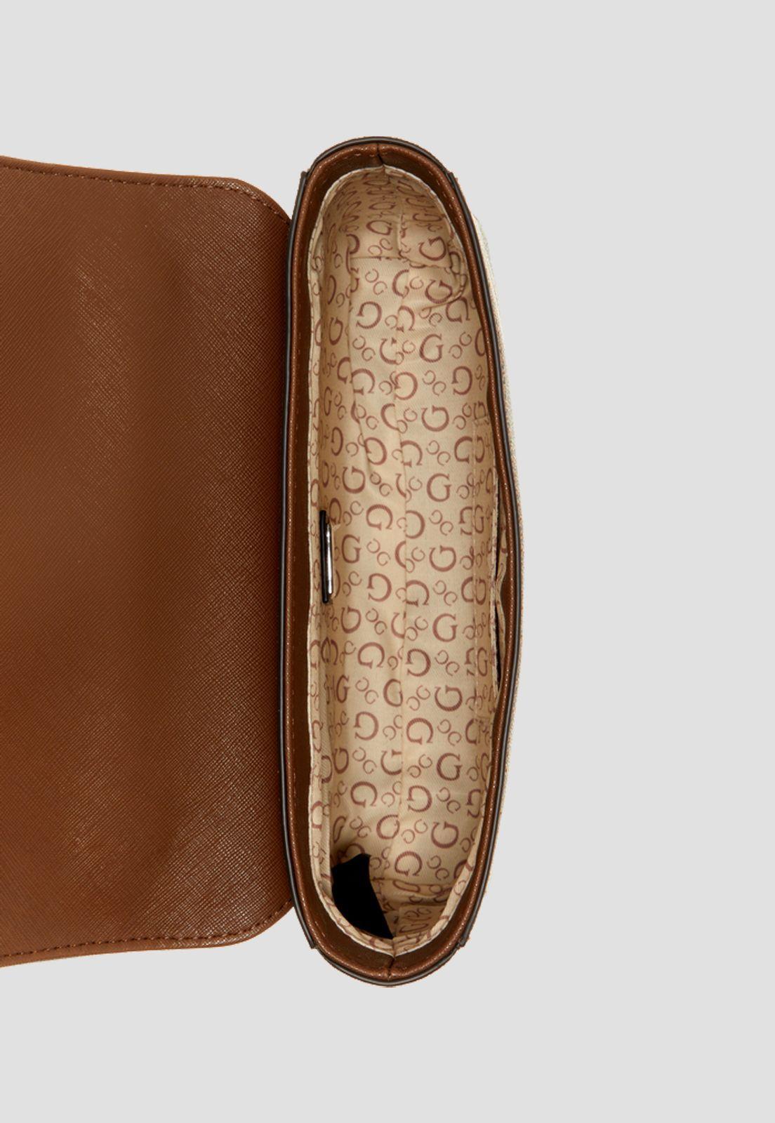 Cartera Maysville Flap Drb Café Guess-3