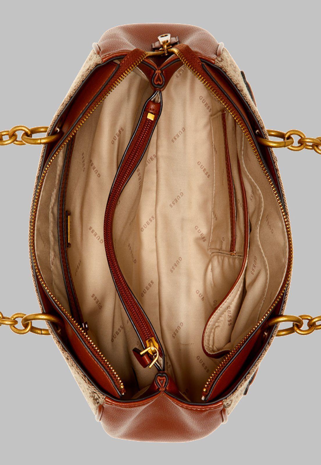 Cartera Guess Aviana Luxury Satchel Lco Café-3