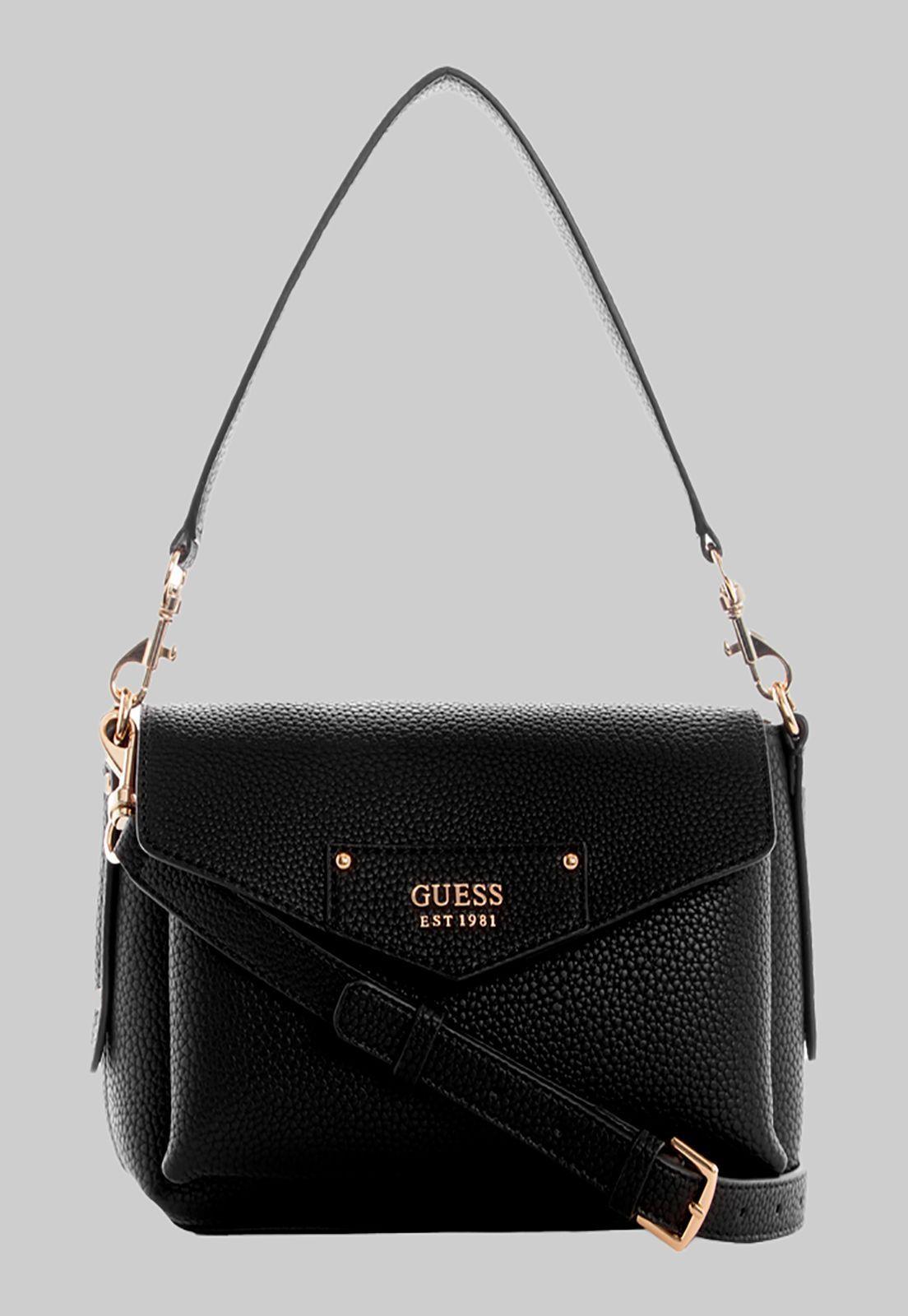Cartera Eco Brenton Shoulder Bag Bla Negro Guess-0