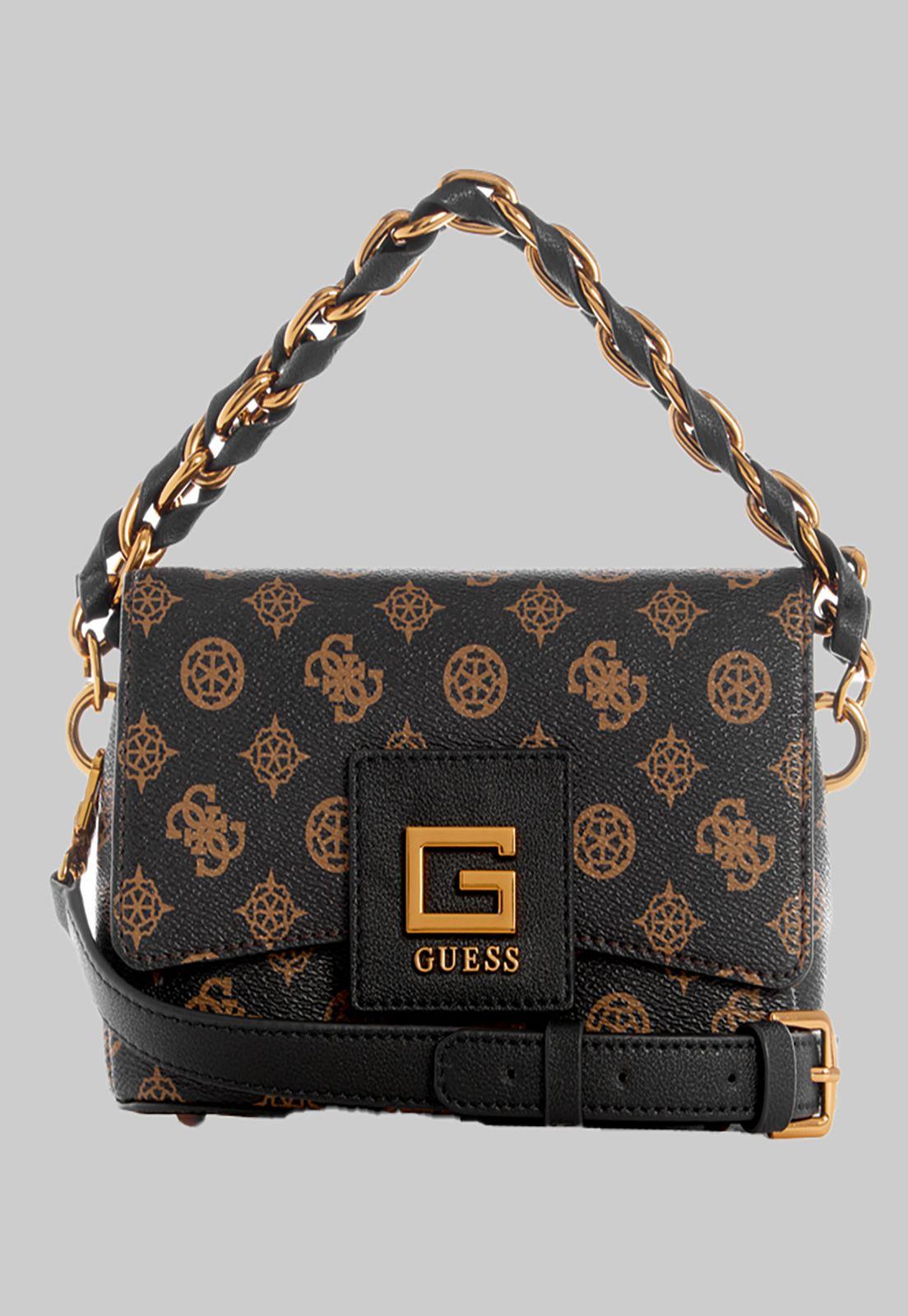 Mini Cartera Guess Alva Mini Crossbody Flap Bnl Café-0