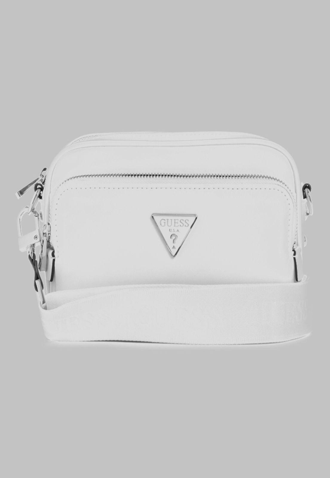Mini Cartera Guess Little Bay Crossbody Camera Whi Blanco-0