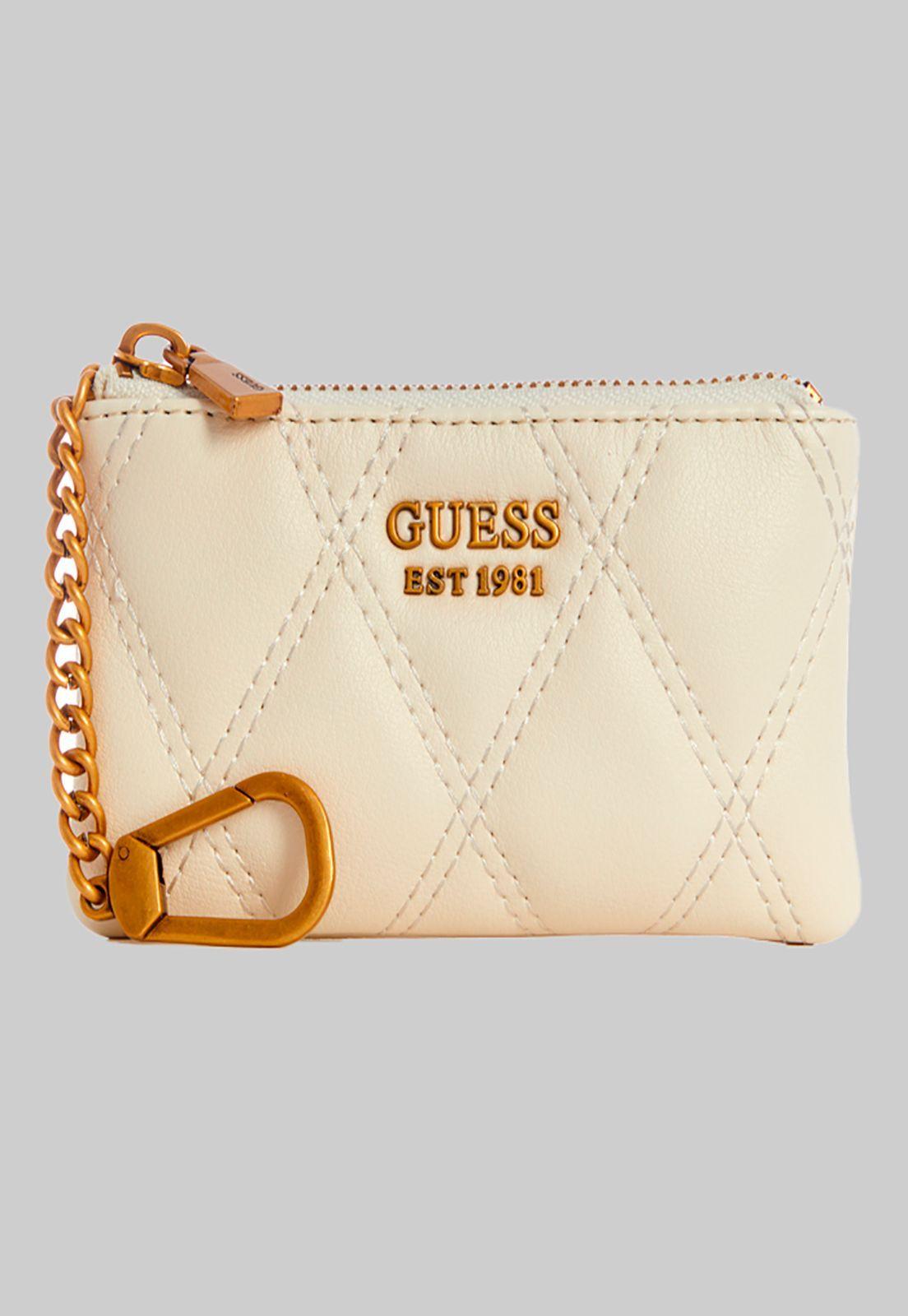Billetera Triana Slg Zip Pouch Ivo Crema Guess-0