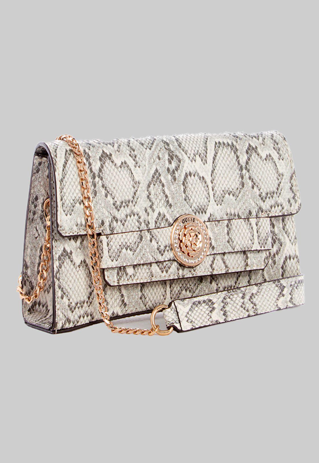 Cartera Night Fall Flap Clutch Pyt Gris Guess-1