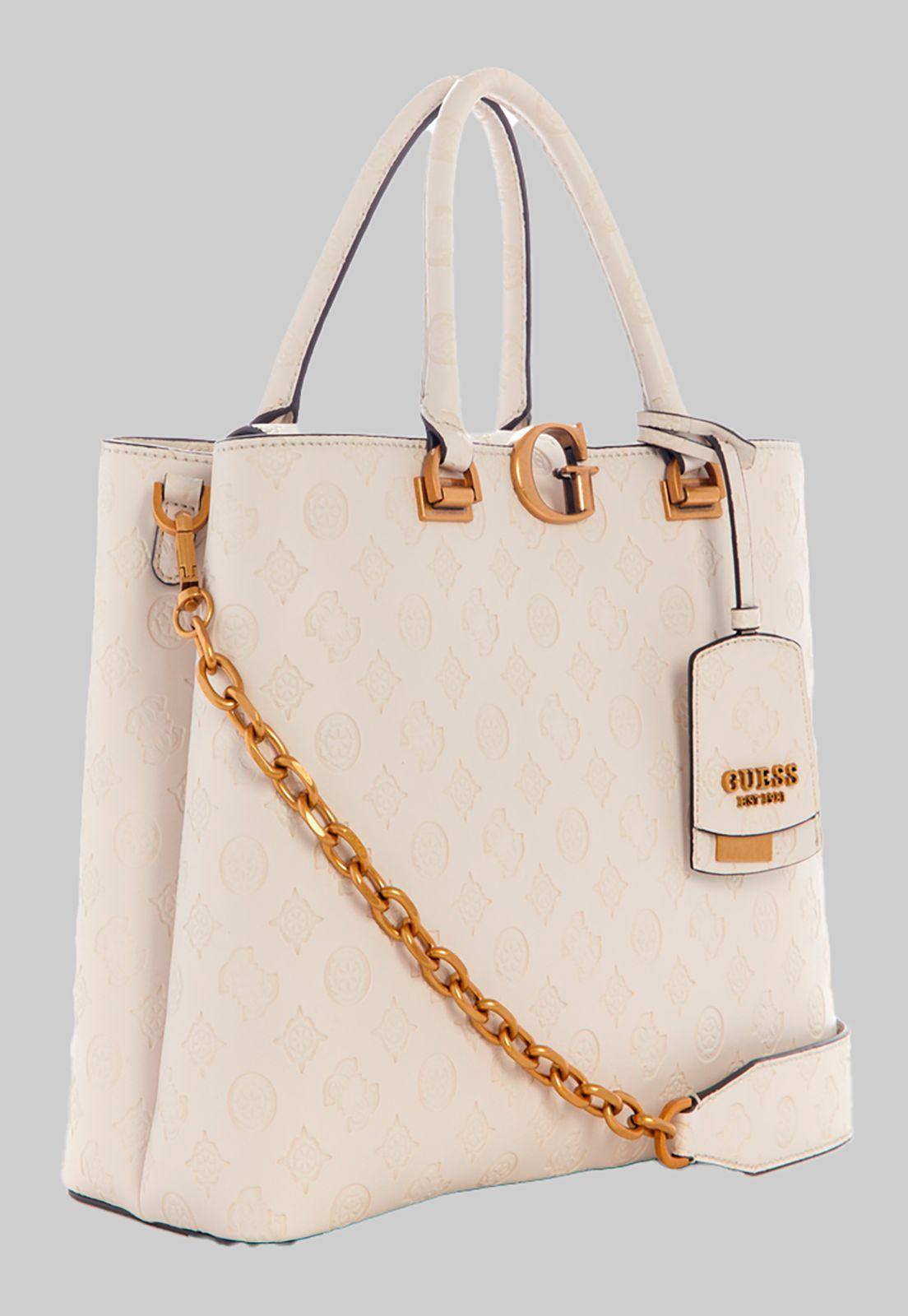 Cartera G Vibe Girlfriend Carryall Stl Crema Guess-3
