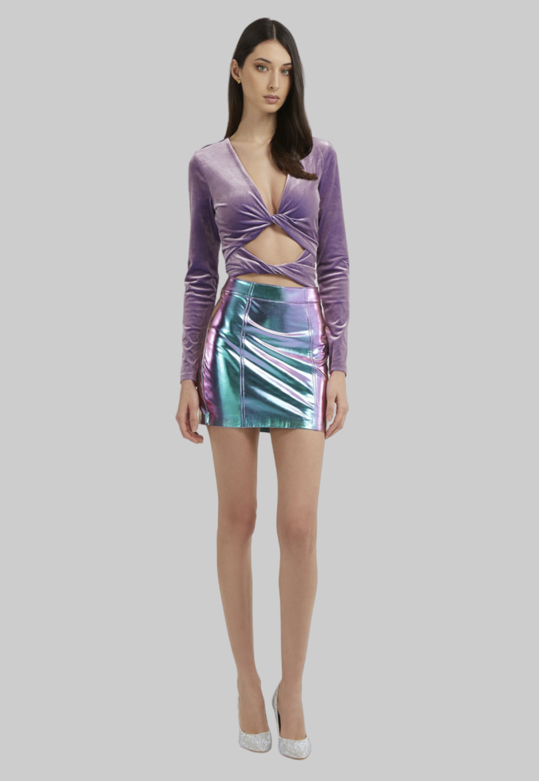 Top Guess Ls Dbl Twist Karminita Top F7Qp Lila-1