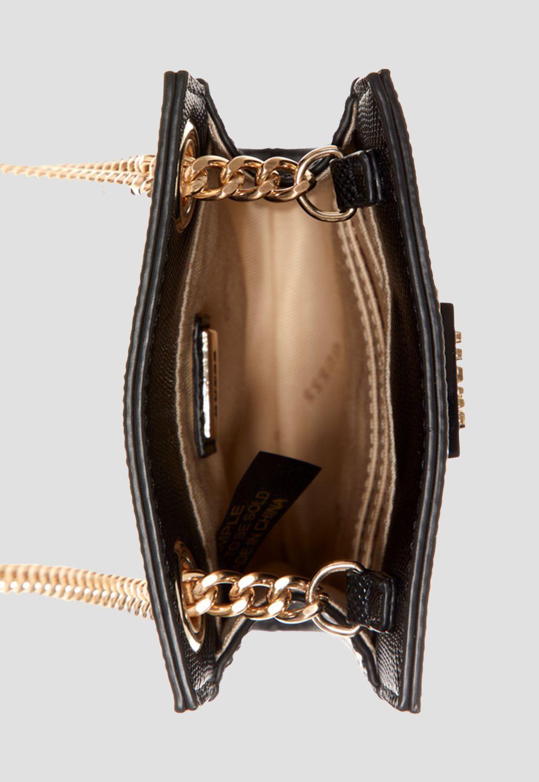 Mini Cartera Noelle Chit Chat Bla Negro Guess-3