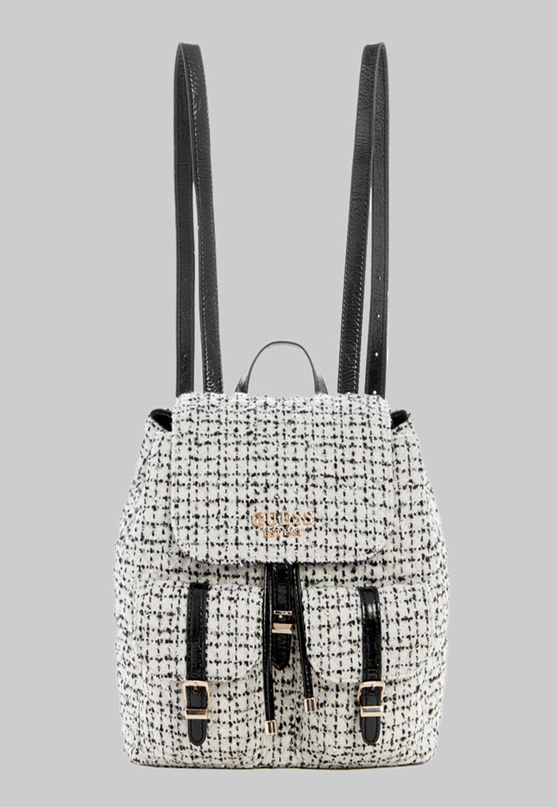 Mochila Guess Adam Flap Backpack Bkw Negro-0