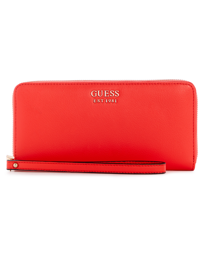 Billetera Guess Eco Mia  Large  Around Pop Naranjo-0