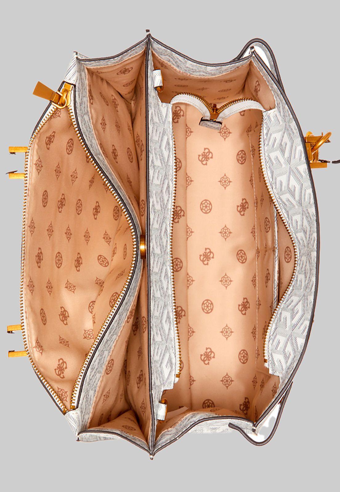 Cartera Atene Society Satchel Stl Crema Guess-1