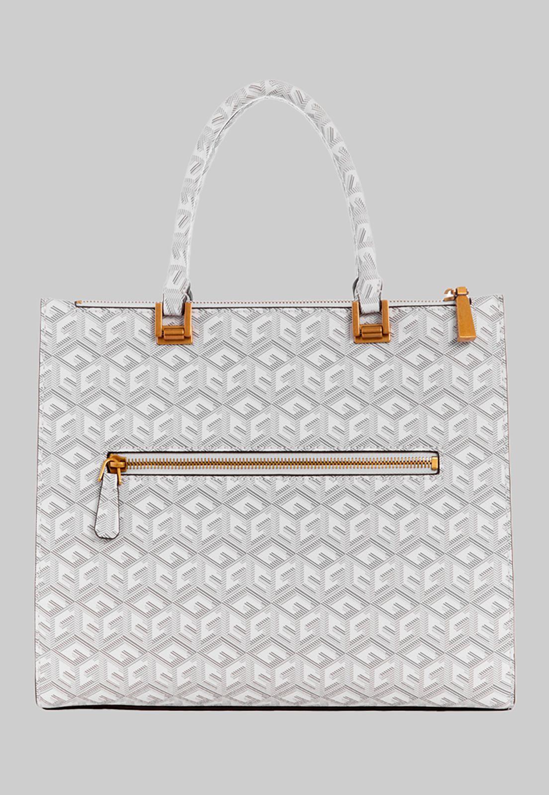 Cartera Atene Society Satchel Stl Crema Guess-0