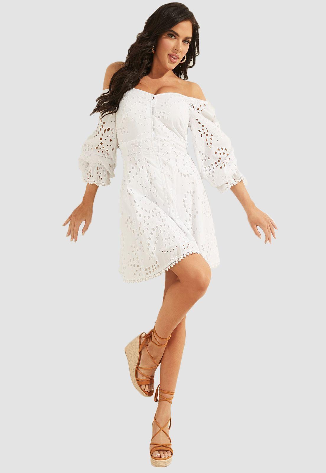 Vestido Guess Off Shldr Dollie Eyelet-1