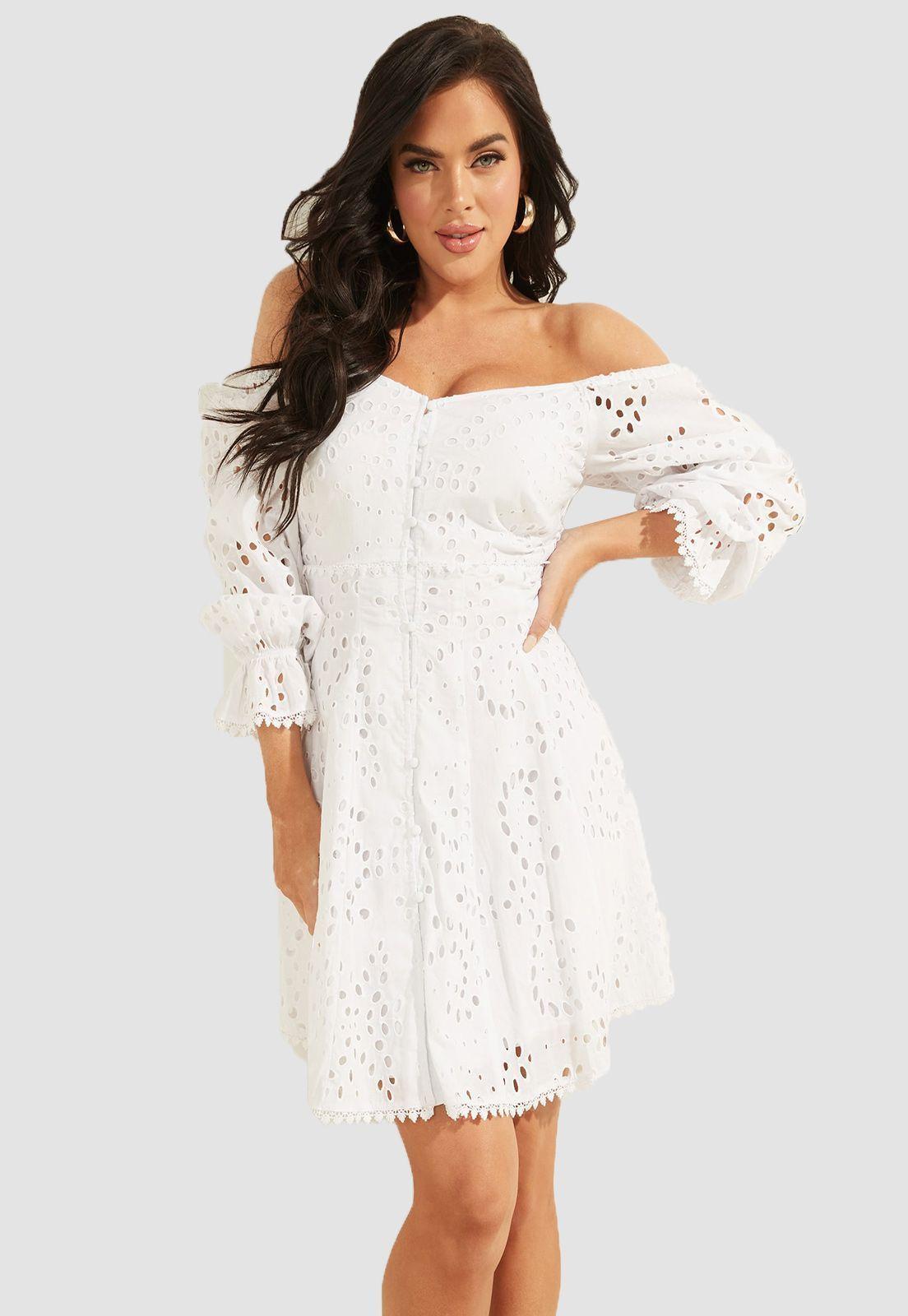 Vestido Guess Off Shldr Dollie Eyelet-0