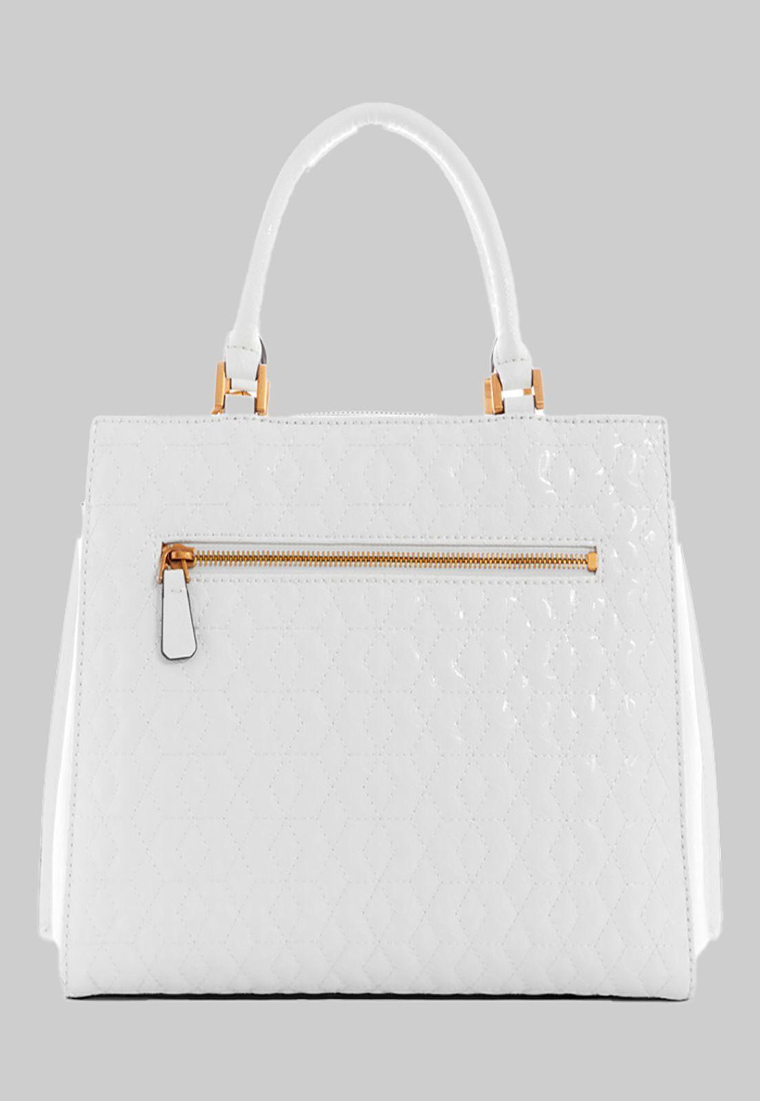 Cartera Isidora Girlfriend Satchel Blanco Guess-2