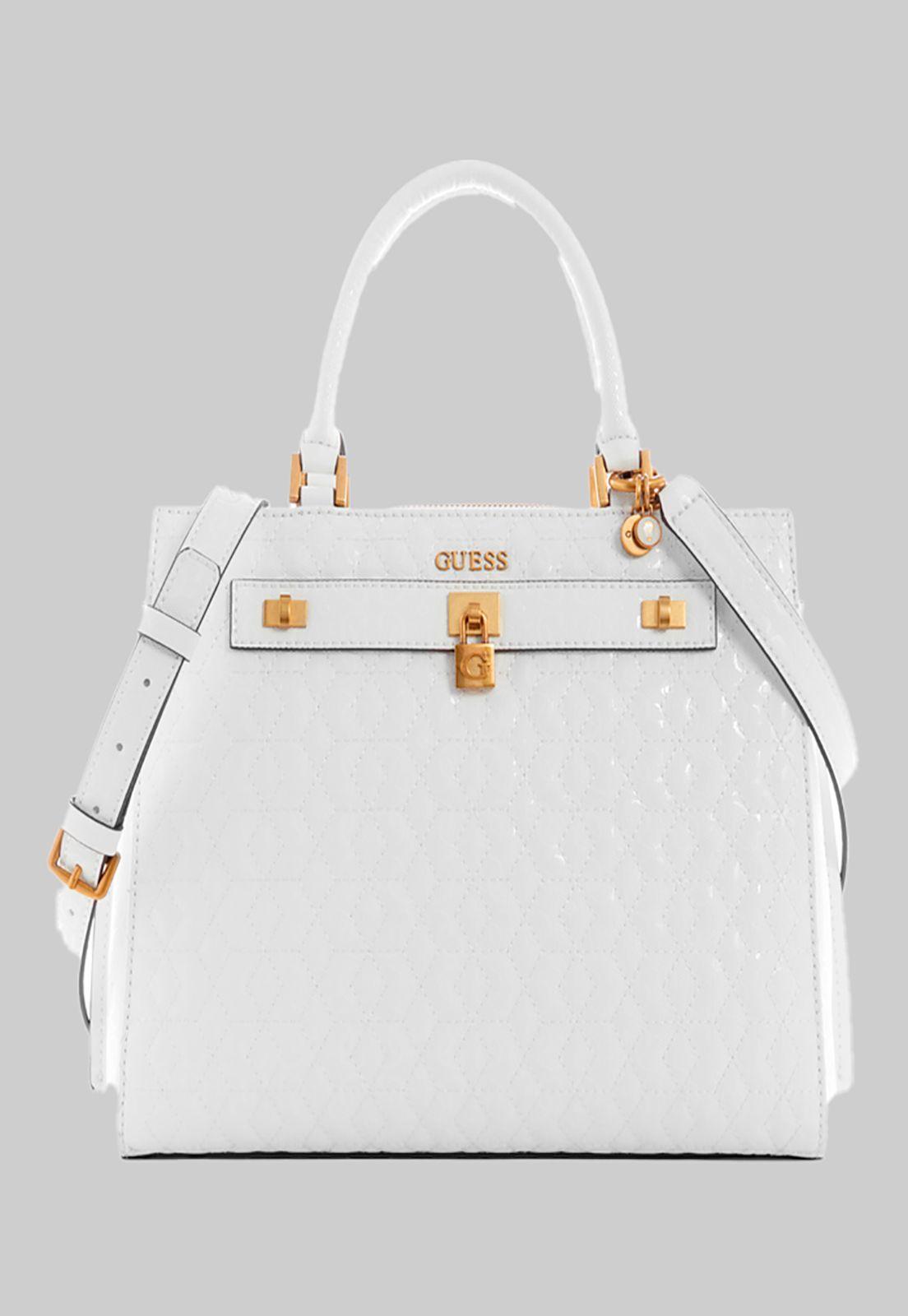 Cartera Isidora Girlfriend Satchel Blanco Guess-0