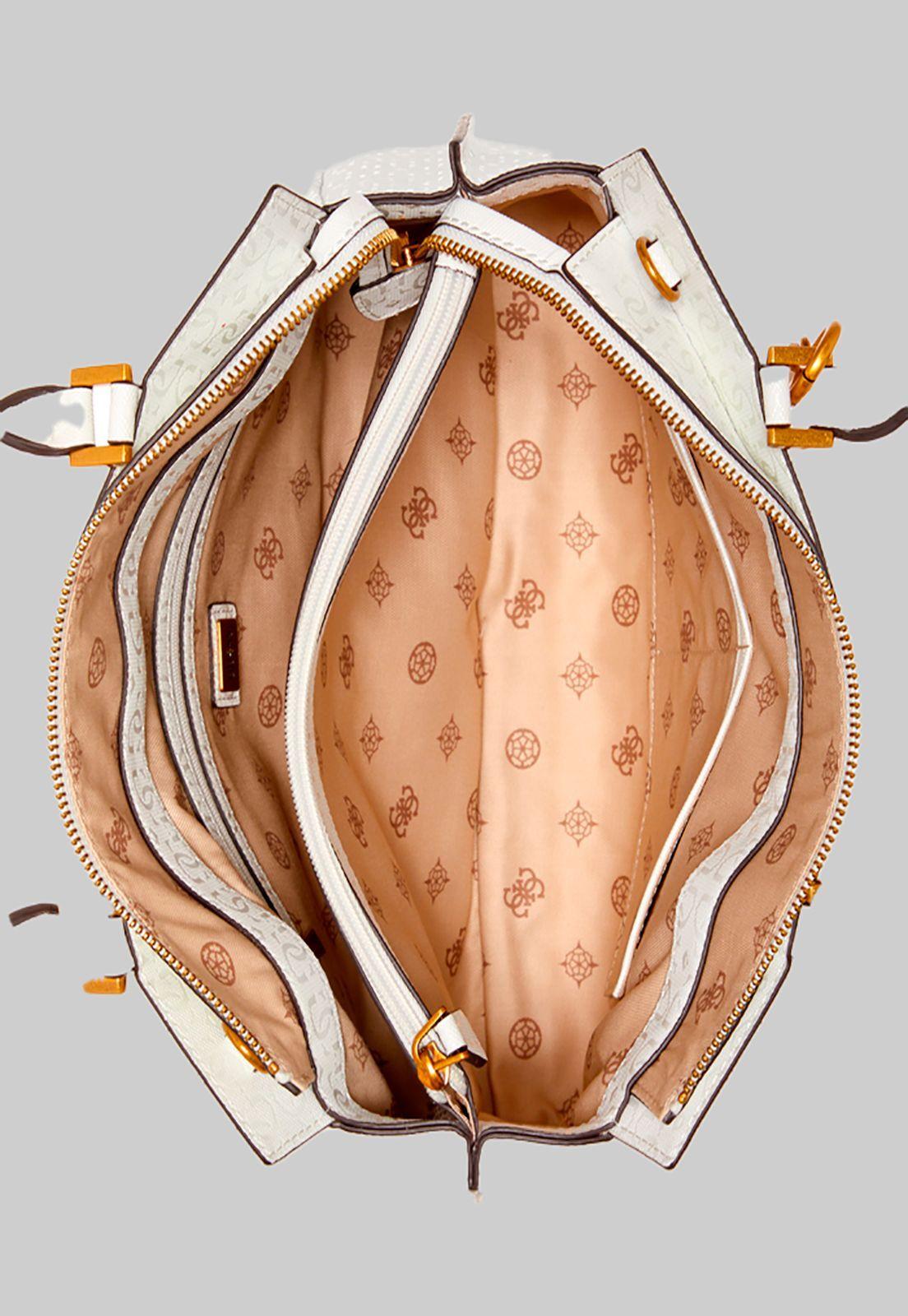 Cartera Isidora Girlfriend Satchel Blanco Guess-3