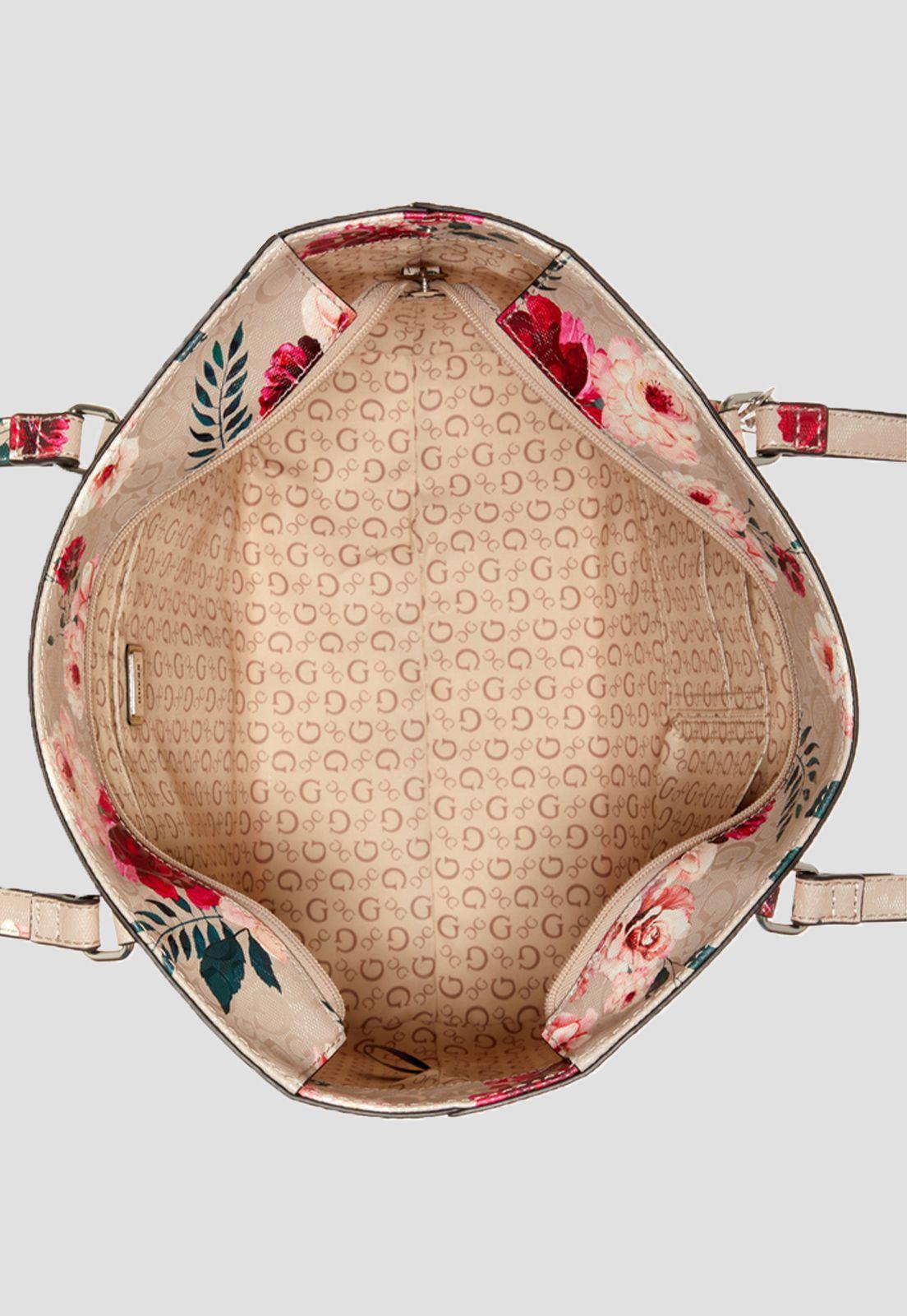 Cartera Rodney Carryall Flr Blanco Guess-3