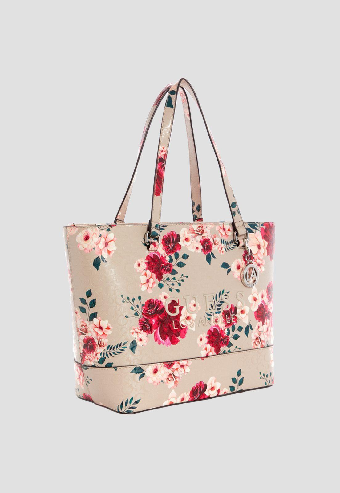 Cartera Rodney Carryall Flr Blanco Guess-1