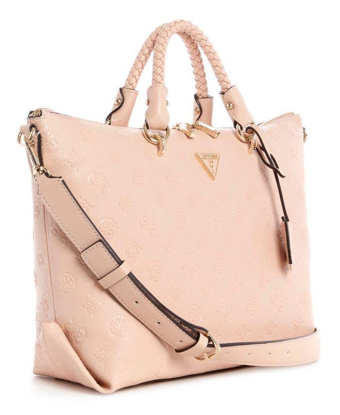 Cartera Helaina Soho Satchel Alm Rosado Guess-1