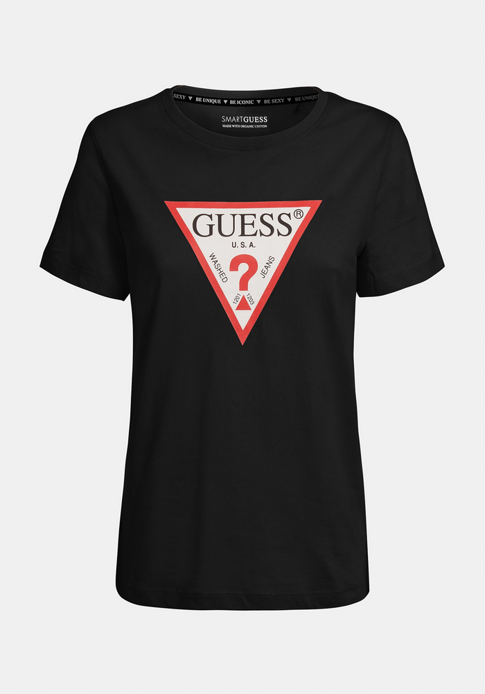 Polera Ss Cn Original Teee Jblk Negro Guess-3