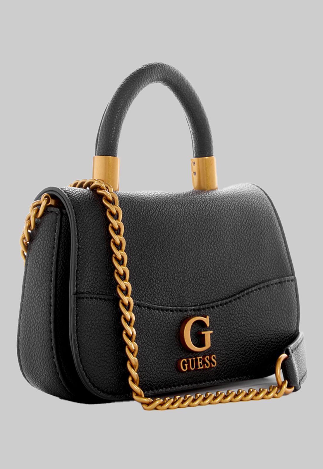 Mini Cartera Guess Nell Micro Mini Flap Bla Negro-1