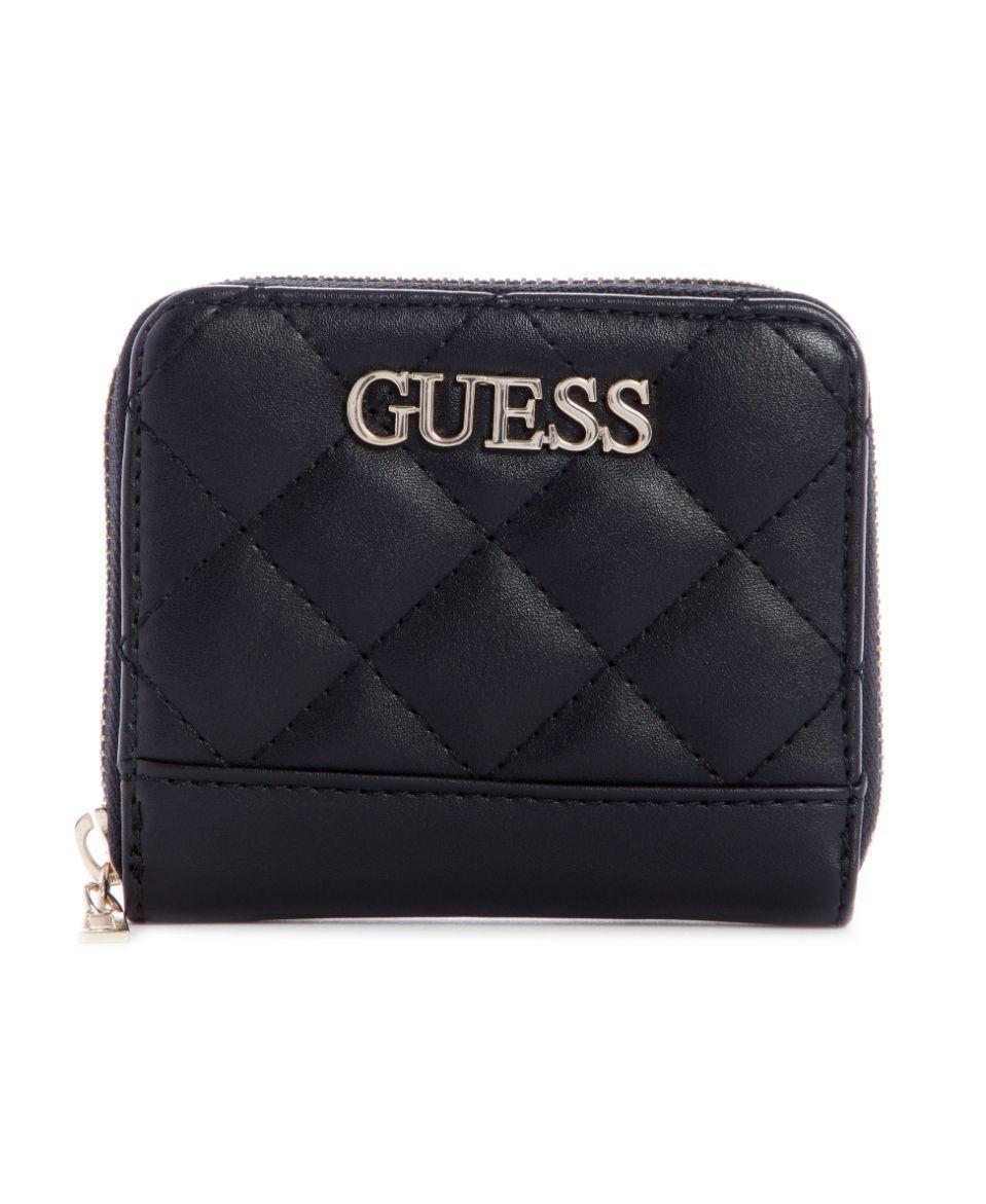 Billetera Guess Illy Slg Small Zip Around Bla Negro Tu-0