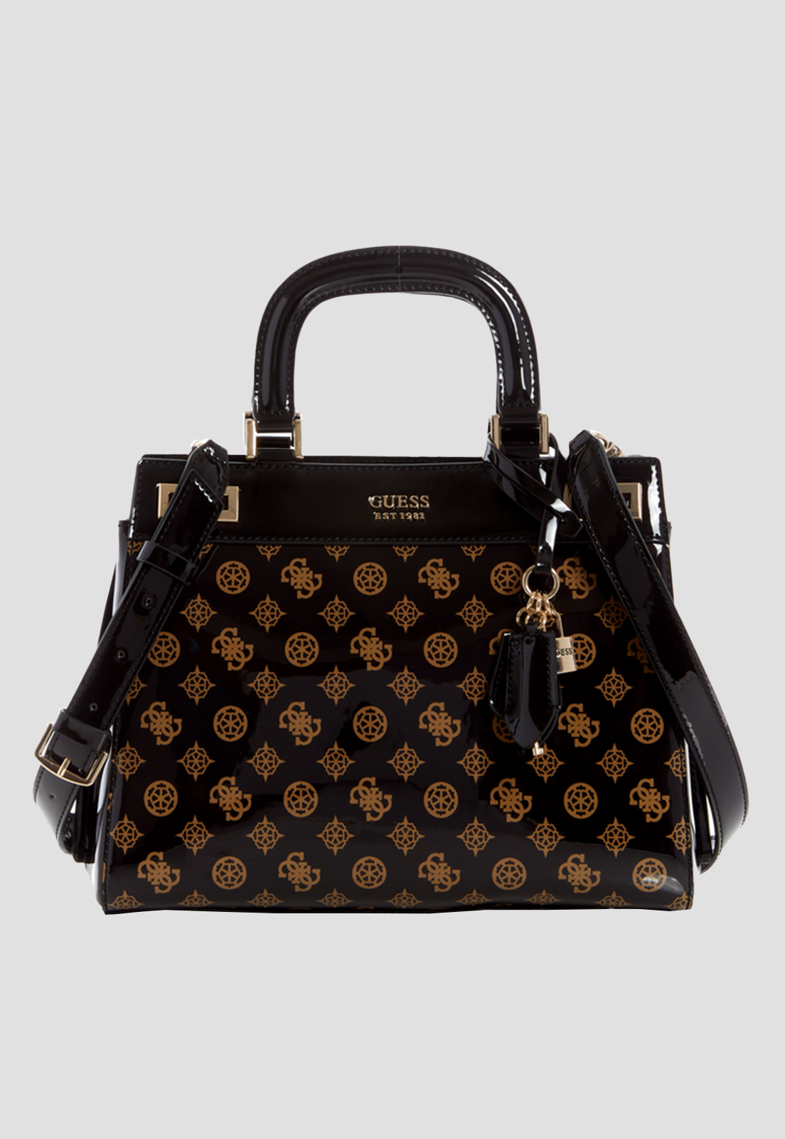 Cartera Katey Luxury Satchel Mlo Café Guess-0