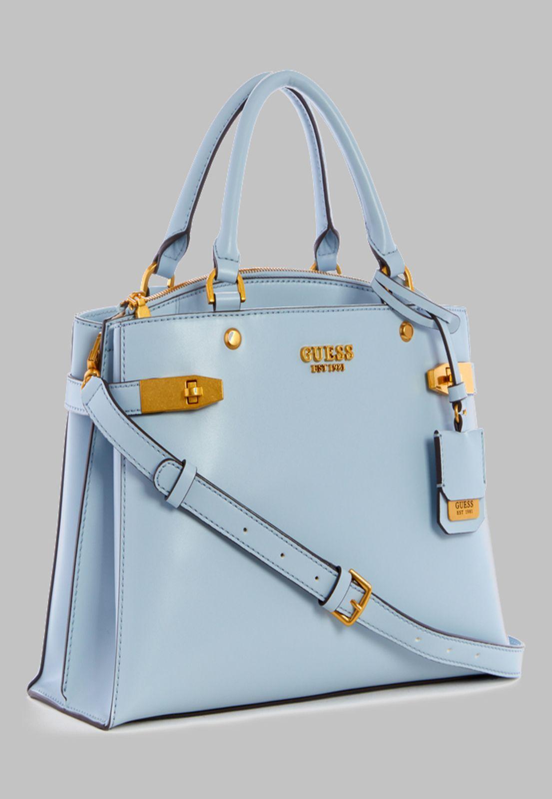 Cartera Guess Zadie Girlfriend Satchel Pod Celeste-1