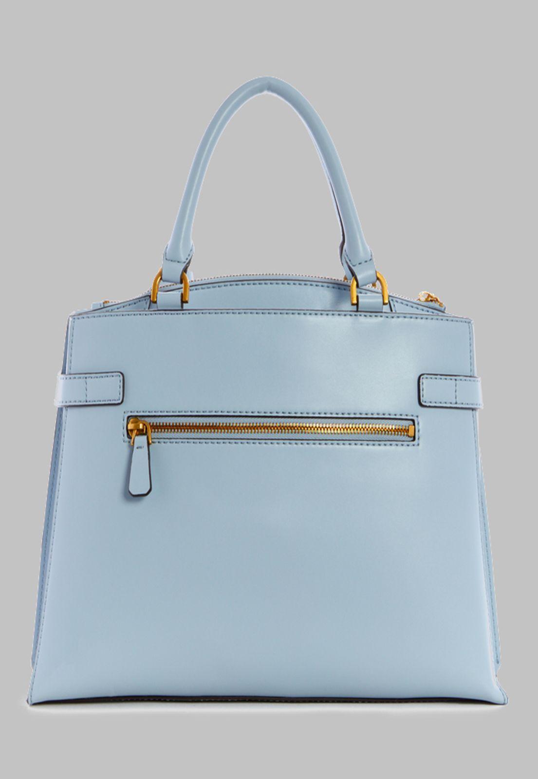 Cartera Guess Zadie Girlfriend Satchel Pod Celeste-2