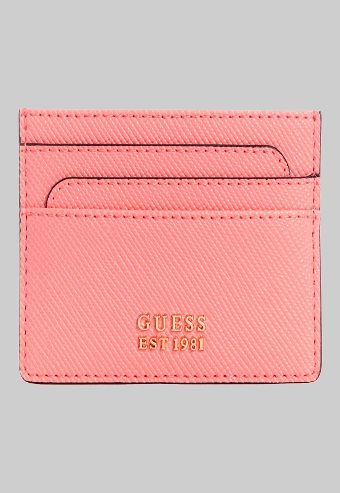 Billetera Laurel Slg Card Holder Pin Rosado Guess-0