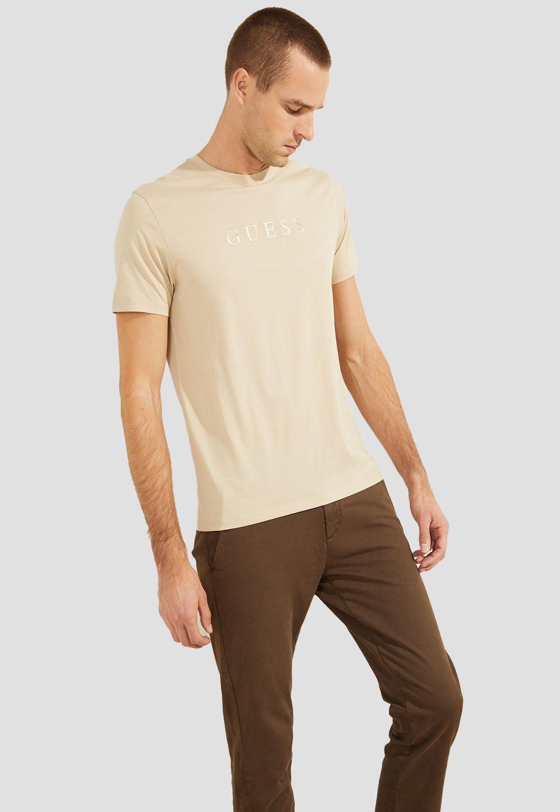 Polera Es Ss Pima Emb Logo Crew Guess-0