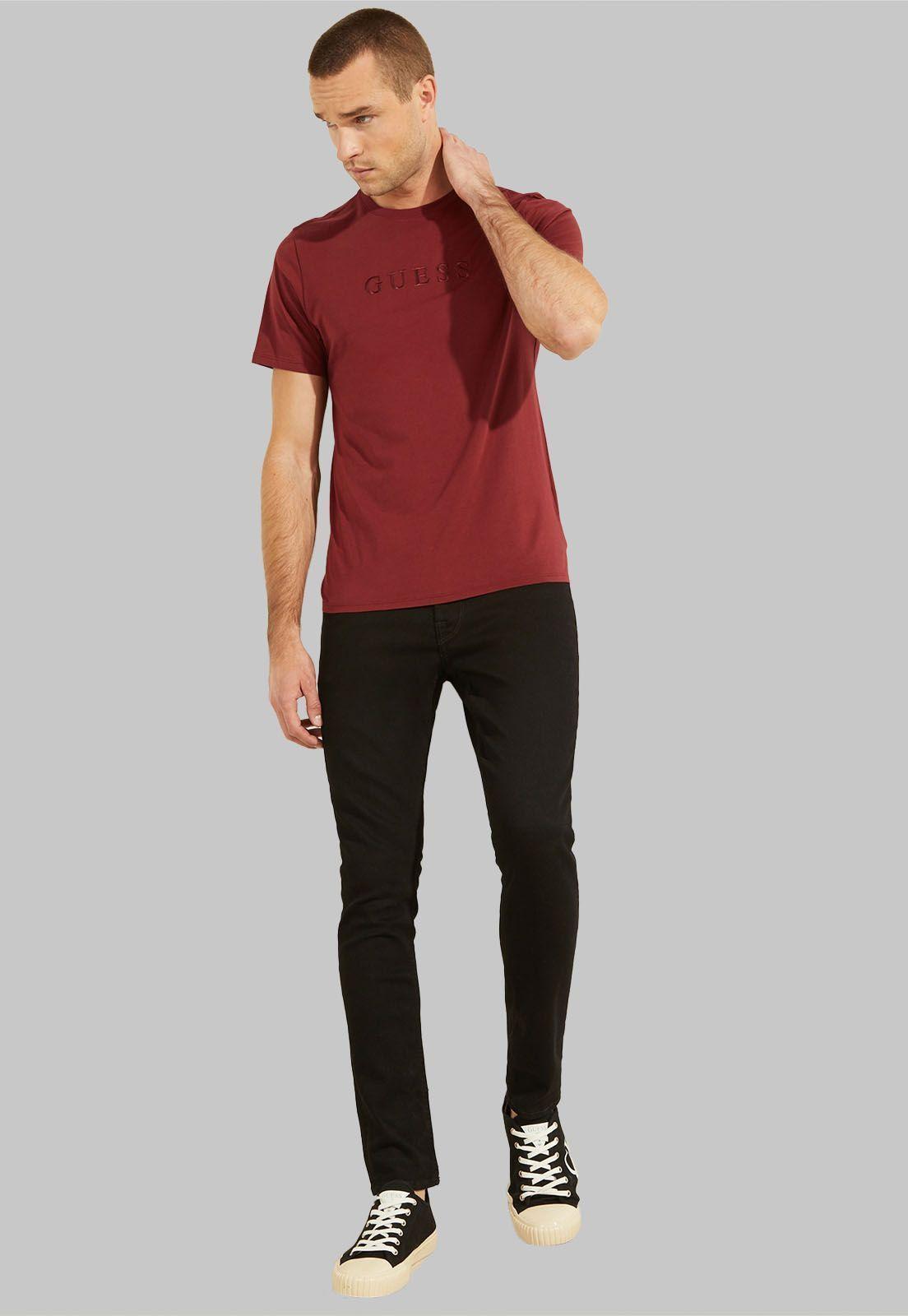 Polera Es Ss Pima Emb Logo Crew G577 Guess-2