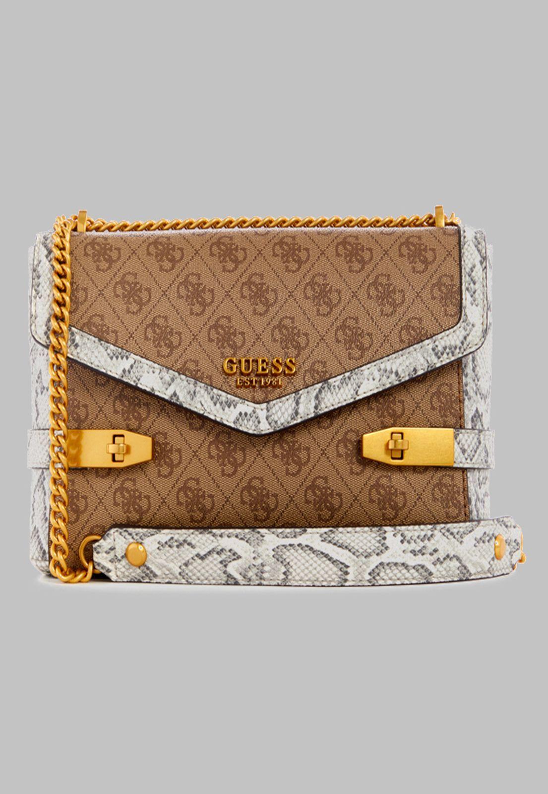 Cartera Guess Zadie Logo Cnvrtble Xbody Flap Lly Café-0