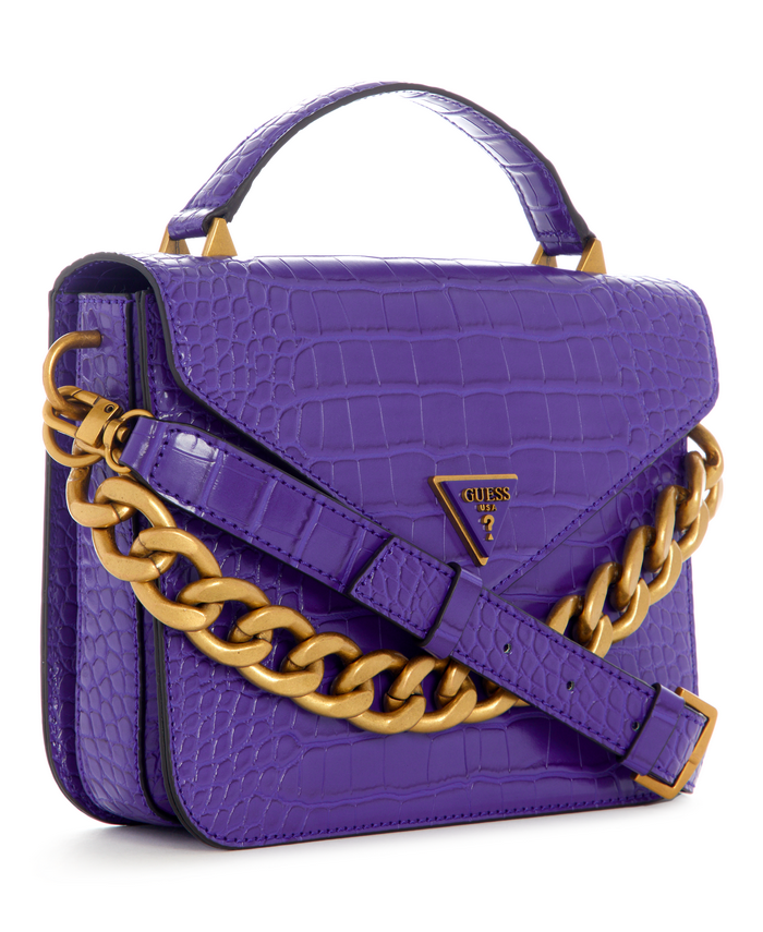 Cartera Guess Retour Top Handle Flap Vio Morado-1