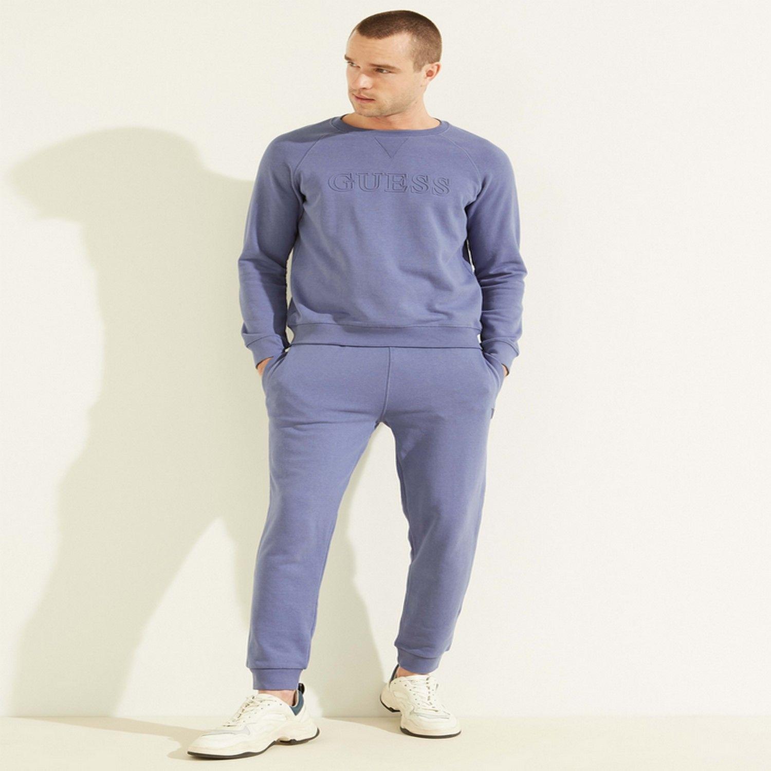 Poleron Guess Aldwin Sweatshirt Crew G4T3 AZUL-1