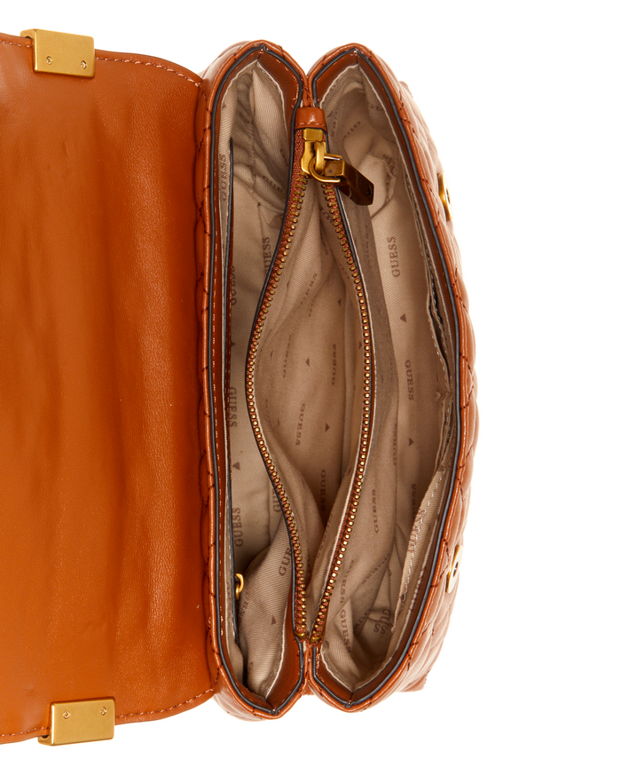 Cartera Guess Elenia Convertible Xbody Flap Cog Café-3