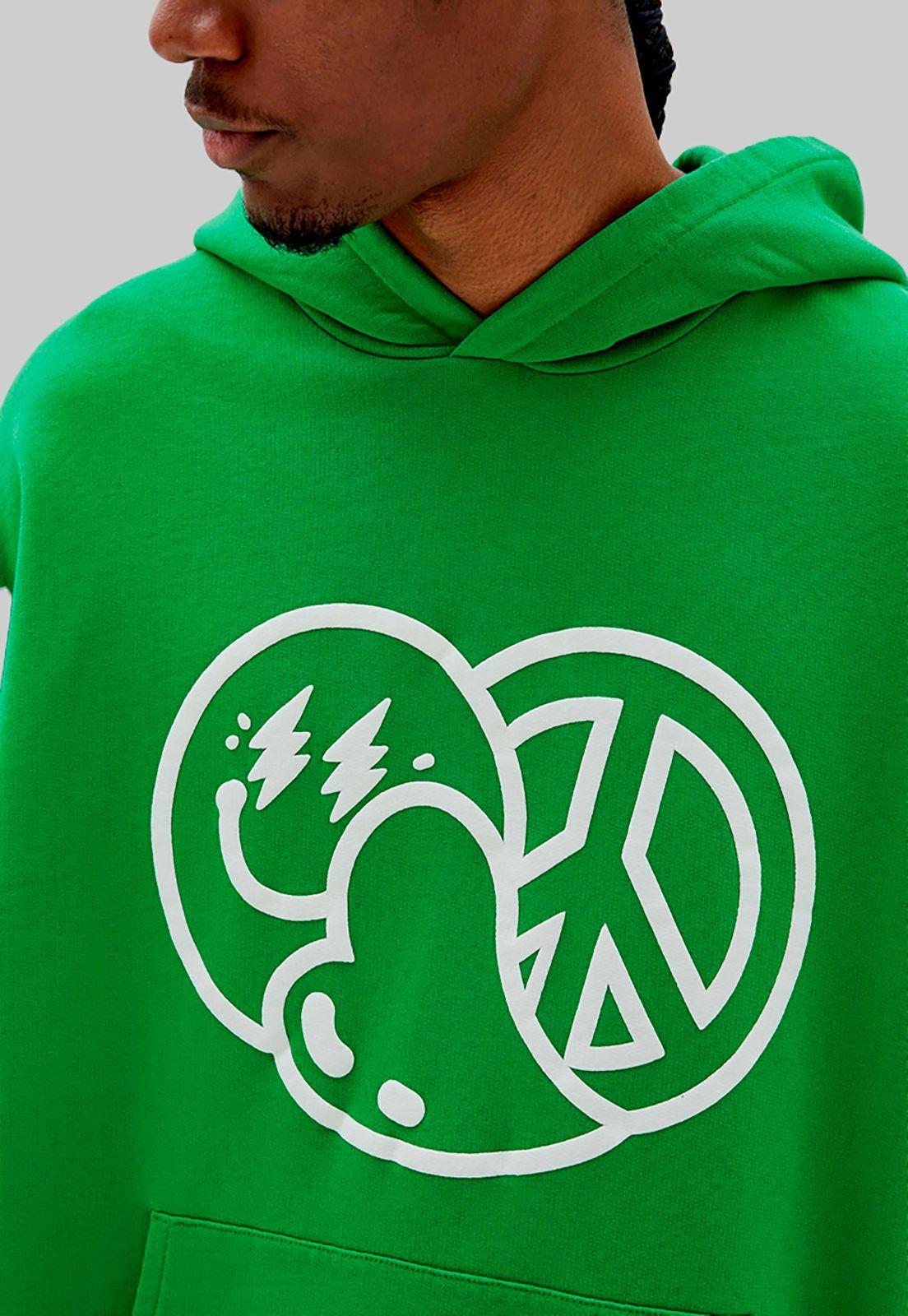 Poleron Guess Go J Balvin Paz Hoodie G845 Verde-2