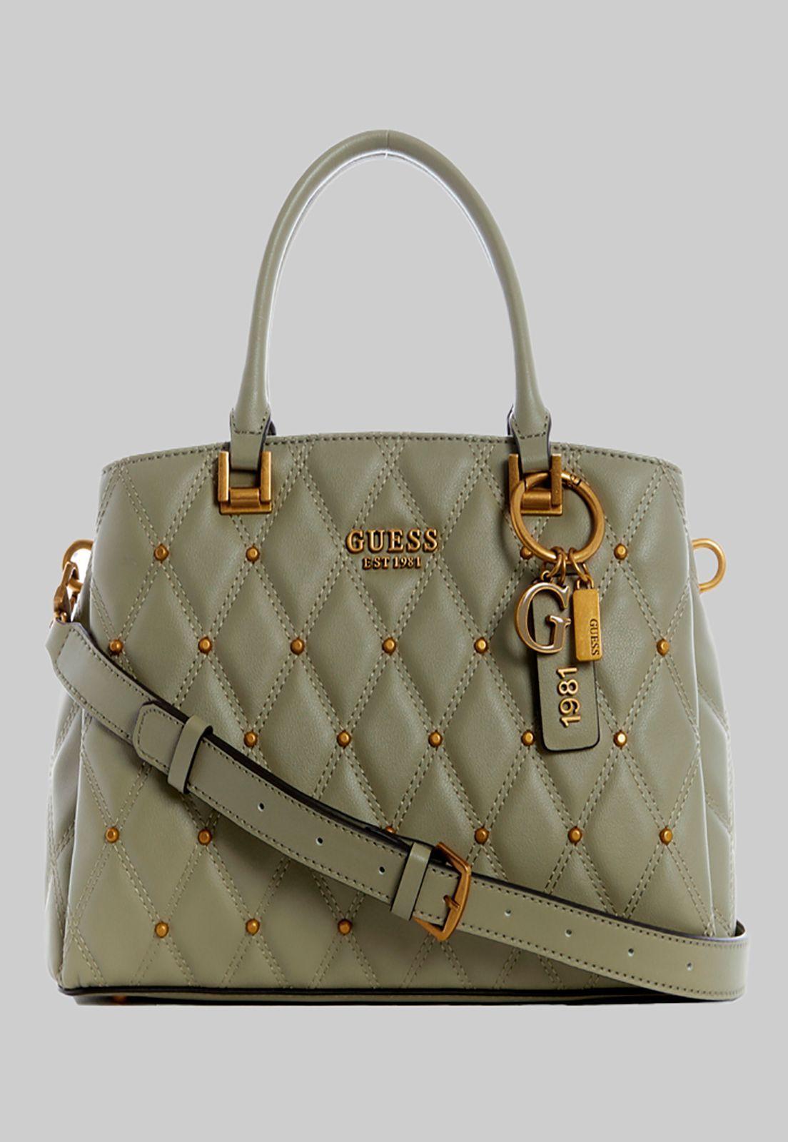 Cartera Triana 3 Compartment Satchel Verde Guess-0