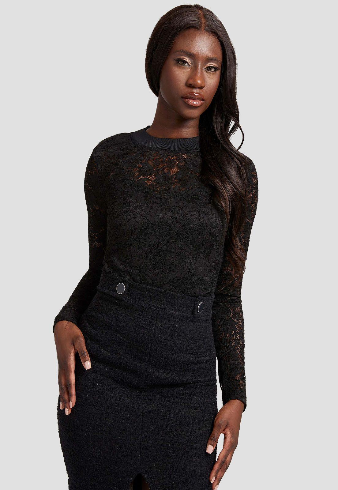 Top Ls Dalia Top Jblk Negro Guess-0