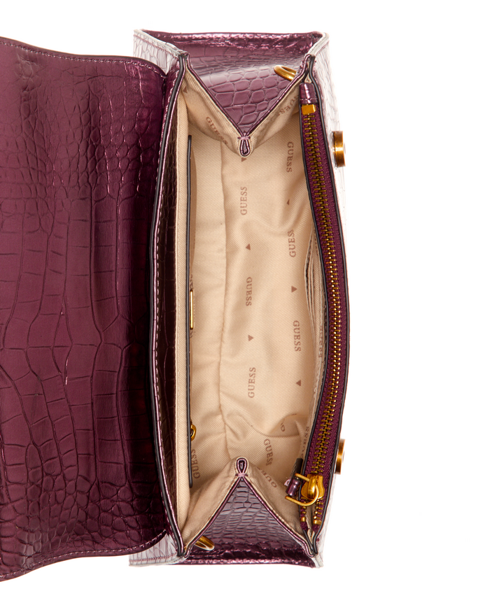 Cartera Guess Enisa Top Handle Flap Plu Morado-3