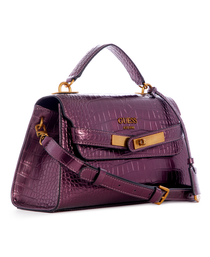 Cartera Guess Enisa Top Handle Flap Plu Morado-1